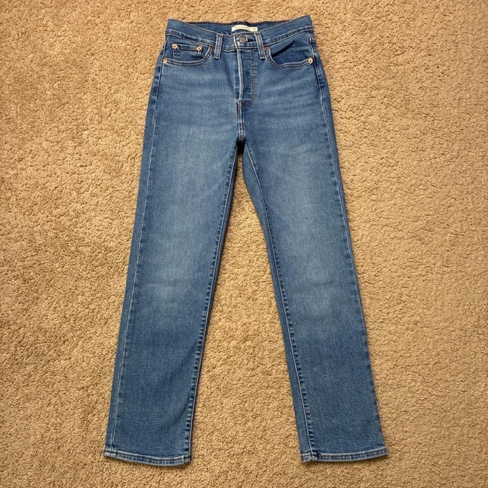 Levi's Wedgie Straight Blue Denim Jeans Size 27